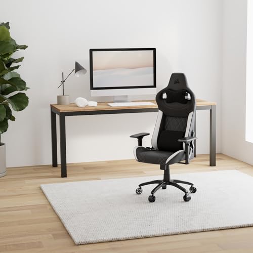 Corsair T1 RACE Gaming Chair: Racing Design, Leatherette, Steel, 4D Armrests