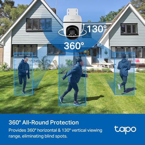 Tapo C500 Outdoor Security Camera, 1080P Full HD, 360° Motion Tracking, Person Detection, Night Vision, Alexa & Google Compatible
