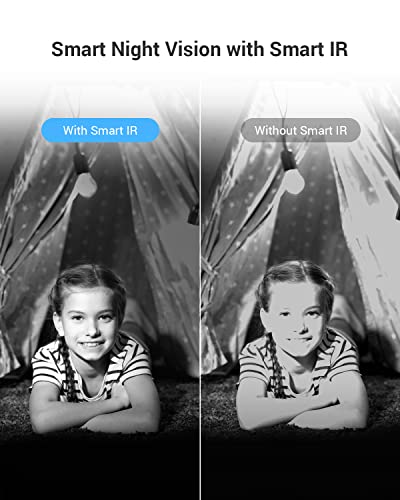 EZVIZ Indoor Camera with Pet & Baby Monitor, Motion Detection - Smart Night Vision, 2 Way Audio - Alexa Compatible - C6N WH