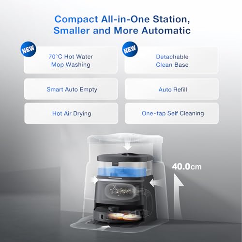 ECOVACS T30 OMNI Robot Vacuum: Mini Station, TruEdge™ Mopping