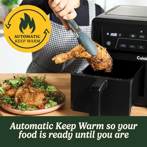 Cuisinart XXL Air Fryer 10.4 inch with Dual Zones | PFAS Free | Chemical-free Cooking | Air Fry, Roast, Grill, Bake, Dehydrate, Keep Warm