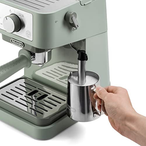 De'Longhi Stilosa EC260.GR Coffee Machine, 15Bar, Cappuccino System, ESE Pods, 1L