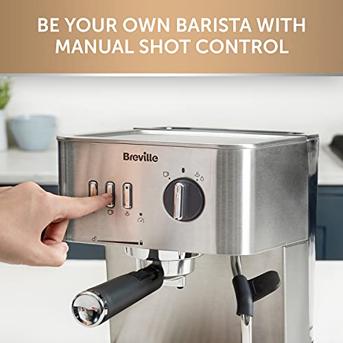 Breville Bijou Espresso Machine | Automatic & Manual | Cappuccino, Latte Maker | 15 Bar Pump | Steam Wand