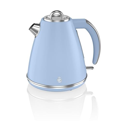 Swan Retro Jug Kettle 1.5L Fast Boil Easy Pour 360° Base Blue