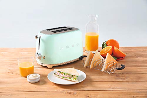Smeg 2-Slice Toaster, Wide Slots, 3 Pre-Set Options, 950W