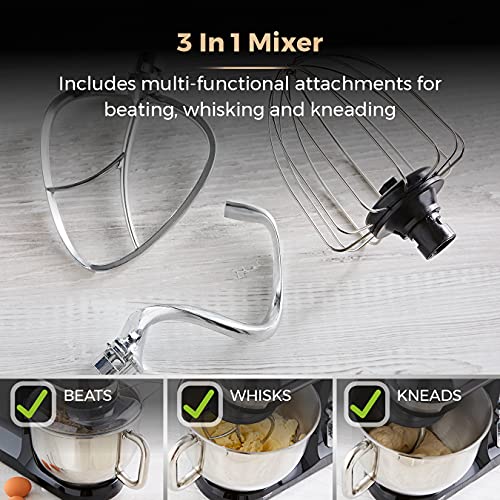 Tower 3-in-1 Stand Mixer, 6 Speeds, Pulse Setting, 1000W, 5L - Rose Gold