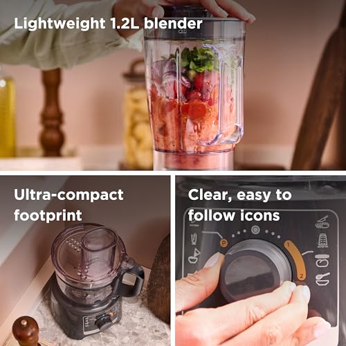 Kenwood MultiPro Compact Food Processor, Blending Blade, Kneading Function, Grey, 800W