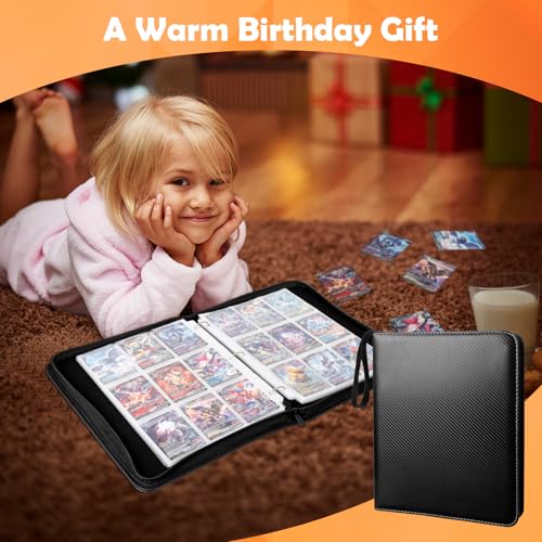 TenFans Exo-Tec 400 Card Binder - 4-Pocket Zip for TCG, Water-Resistant & Reinforced