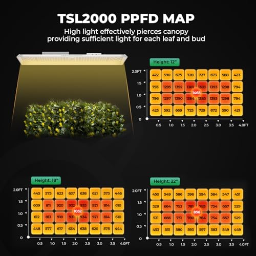 MARS HYDRO 2x4ft Grow Tent Kit with TSL 2000 LED Light - Complete System for Hydroponic Growing, Full Spectrum, Ventilation, Fan