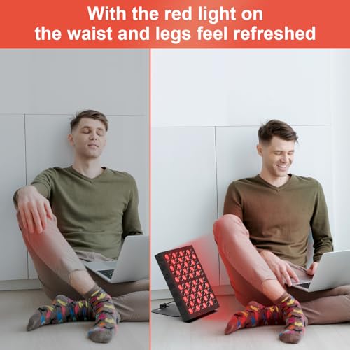 Trayvespace Red Light Panel: High Power Infrared Lamp w/ Cooling Fan - Timer, 5 Brightness Levels - Home, Office