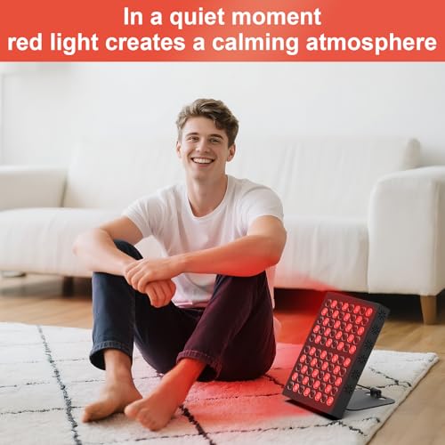Trayvespace Red Light Panel: High Power Infrared Lamp w/ Cooling Fan - Timer, 5 Brightness Levels - Home, Office