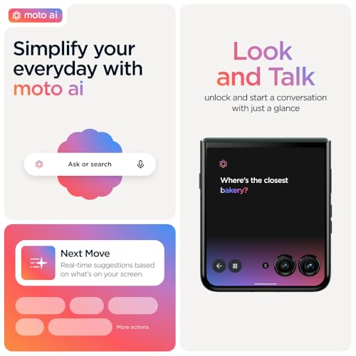 Motorola razr 60 ultra Scarab Smartphone, Dual Display, 50MP Triple Camera, AI Flip