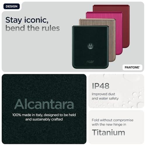 Motorola razr 60 ultra Scarab Smartphone, Dual Display, 50MP Triple Camera, AI Flip