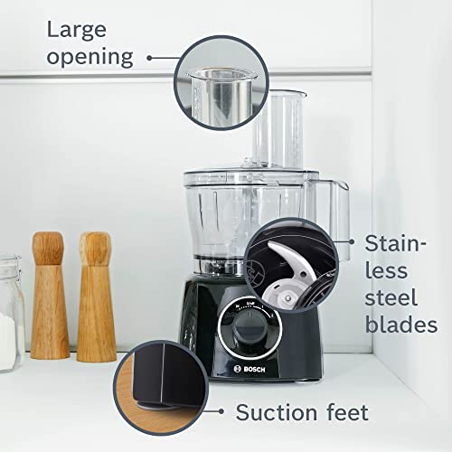 Bosch MultiTalent 3 Food Processor 800W 2.3L Blender, Attachments - Black