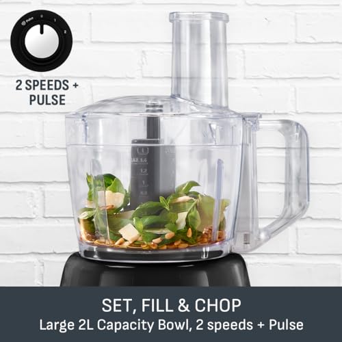 Tefal Soleil Food Processor: 2.4L Capacity, 13 Functions, 2 speeds, 4 Accessories, Black