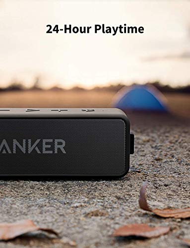 Anker Soundcore 2 Portable Speaker: 12W Stereo Sound, BassUp, IPX7 Waterproof, 24-Hour Playtime - Home, Outdoors, Travel
