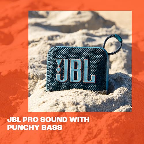 JBL GO 4 Portable Bluetooth Speaker: Big Pro Sound, Punchy Bass, Waterproof, 7-Hour Playtime