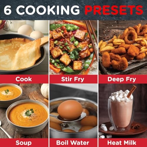 Sensio Home Induction Hob: 8 Temp & Power Settings, Timer, Safety Lock