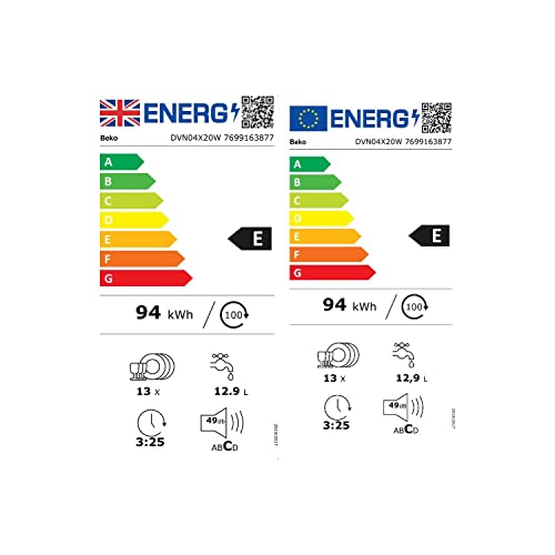 Beko 60cm Dishwasher | Full Size, 13 Place Setting, Quick Wash