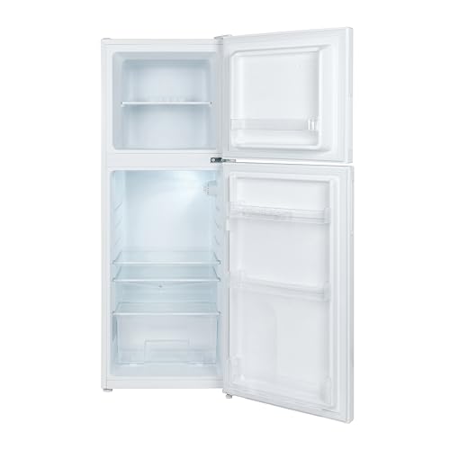 Willow Small Fridge Freezer, 138L, Adjustable Thermostat, Top Mount Slimline, Mark Proof Finish - White