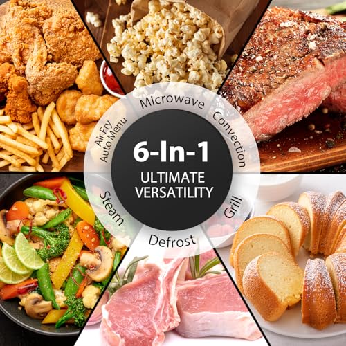 TOSHIBA 26L Air Fry Microwave Oven With Steamer - 6-in-1 Combo, Inverter, Convection, Grill - Morandi Grey