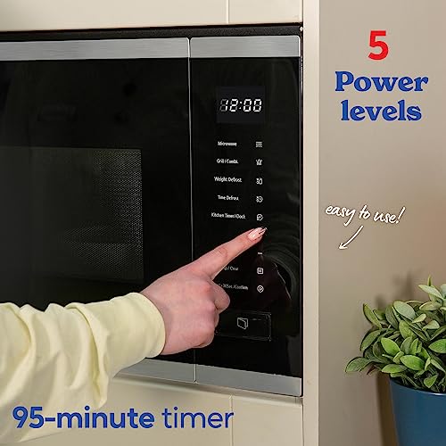 Russell Hobbs 20L Digital Microwave with Grill & Defrost - 8 Autocook Settings - Stainless Steel