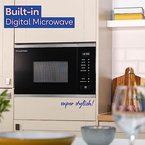 Russell Hobbs 20L Digital Microwave with Grill & Defrost - 8 Autocook Settings - Stainless Steel