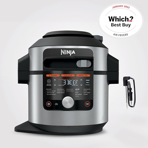 Ninja Foodi MAX SmartLid Multi-Cooker: 15-in-1, 7.5L, Air Fryer, Pressure Cooker, Slow Cook, Stainless Steel