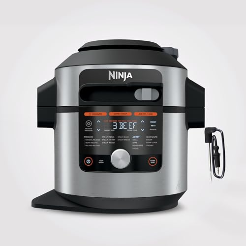 Ninja Foodi MAX SmartLid Multi-Cooker: 15-in-1, 7.5L, Air Fryer, Pressure Cooker, Slow Cook, Stainless Steel