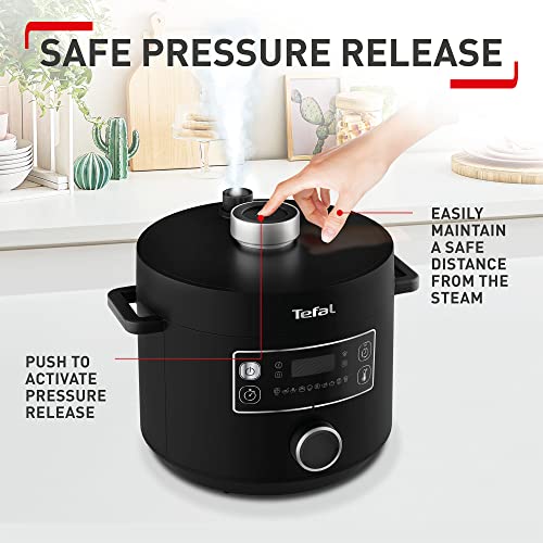 Tefal Turbo Cuisine 10-in-1 Electric Pressure Cooker, 4.8L - Multi-Cooker with 10 Programs: Stew, Steam, Bake, Slow Cook - Black