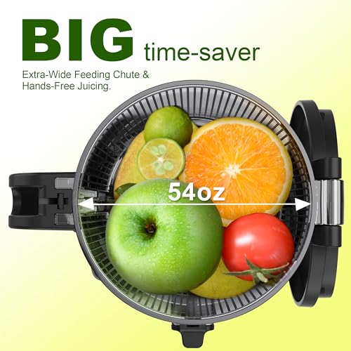 Fretta Cold Press Juicer: 135MM Feed Chute, Easy Clean, High Juice Yield