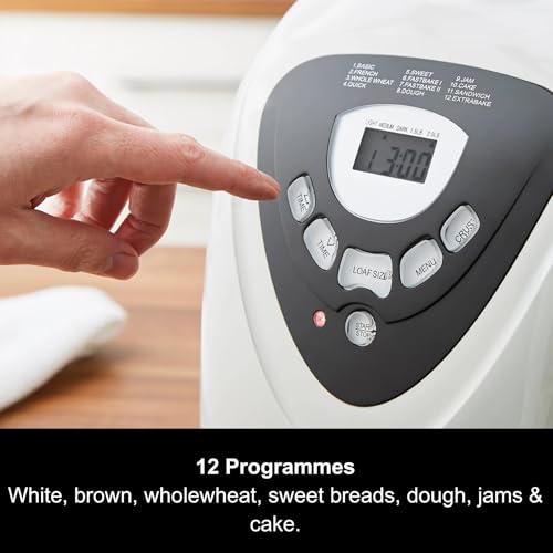 Morphy Richards Fastbake Breadmaker: 12 Programs, 1.5lb & 2lb Loaf Sizes, Delay Timer