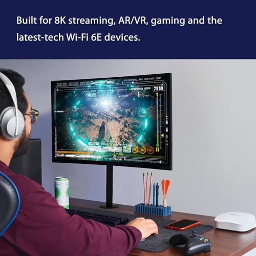 eero Pro 6E Mesh Wi-Fi Router | 2.5 Gbps Ethernet | 560m² Coverage | Connect 100+ Devices | Ideal for Streaming, Working, Gaming