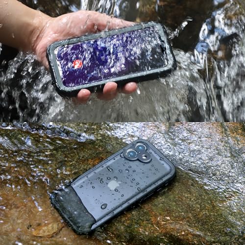 SPORTLINK iPhone 17 Case Waterproof Military Shockproof 360 Full Body Heavy Duty Protective Cover 6.3 inch Black