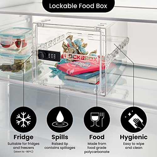 Lockabox One Lockable Storage Box: A4 Size, Combination Lock for Food & Medicine Safety