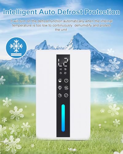 Brand Dehumidifier, 2 Speeds + 2 Modes, Auto-Defrost, Timer