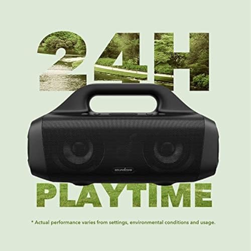 Anker Motion Boom Portable Bluetooth Speaker, Titanium Drivers, BassUp, IPX7 Waterproof, 24H Playtime
