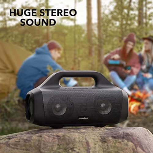 Anker Motion Boom Portable Bluetooth Speaker, Titanium Drivers, BassUp, IPX7 Waterproof, 24H Playtime