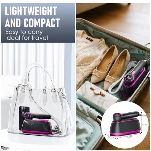 Compact Clothes Steamer: Efficient Wrinkle Removal, LED Display, Dual Mode for Home & Travel