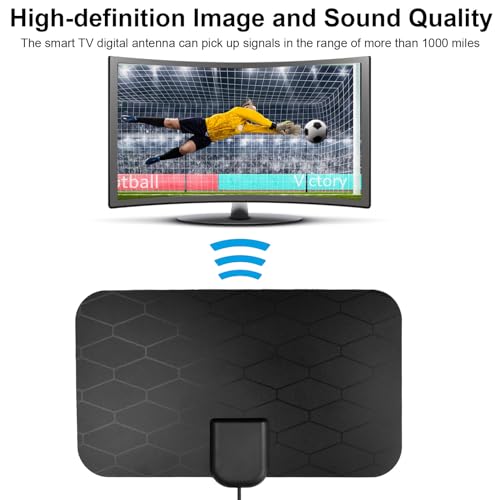 Amplified HD TV Antenna for Freeview TV, 250+ Miles Range