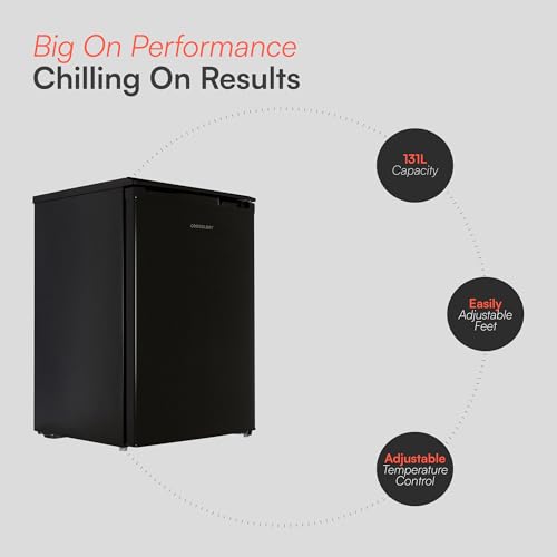 Cookology UCFR130 Fridge 130L: Adjustable Temp Control, Reversible Door
