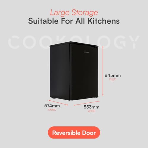 Cookology UCFR130 Fridge 130L: Adjustable Temp Control, Reversible Door