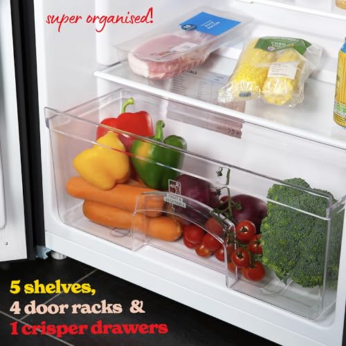 Russell Hobbs Larder Fridge: 242L, 4 Glass Shelves, Adjustable Thermostat