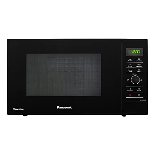 Panasonic Inverter Microwave Oven, 1000W, 23L, Dial Control, Quick 30sec, x10 Programs, Auto Defrost, Child Lock, Black