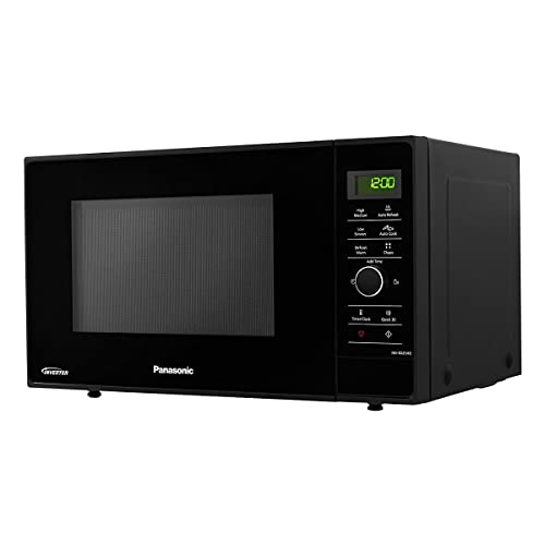 Panasonic Inverter Microwave Oven, 1000W, 23L, Dial Control, Quick 30sec, x10 Programs, Auto Defrost, Child Lock, Black