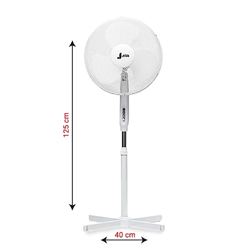 CoolBreeze 16-Inch Oscillating Pedestal Fan 3-Speed Control Stand Fan