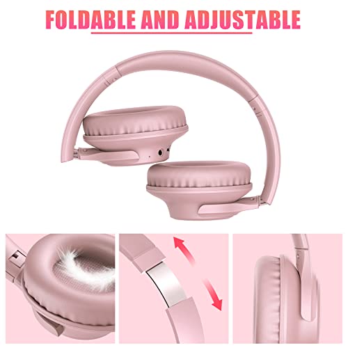 KVIDIO Over Ear Bluetooth Headphones, 65hr Playtime, Deep Bass