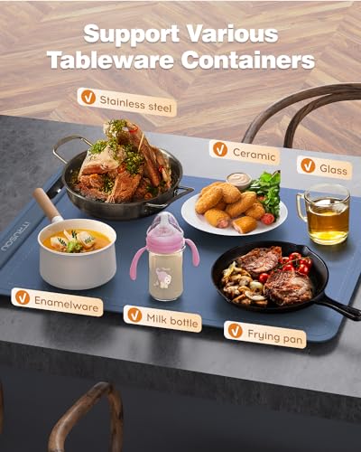 iTRUSOU Warming Tray: Rollable Silicone Mat, Adjustable Temp, Auto Shut-Off - Portable Food Warmer for Gatherings & Parties
