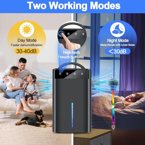 Brand 2.6L Mini Dehumidifier for Home & Bedroom - Energy-Saving, Auto Defrost, Quiet Operation - Ideal for Bathroom, Office, RV