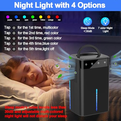 Brand 2.6L Mini Dehumidifier for Home & Bedroom - Energy-Saving, Auto Defrost, Quiet Operation - Ideal for Bathroom, Office, RV